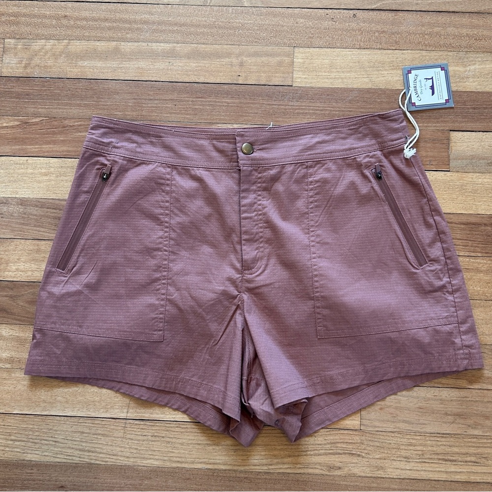 cambridge dry goods cognac Ripstop Long Pocket shorts womens XL NWT M3-3.50